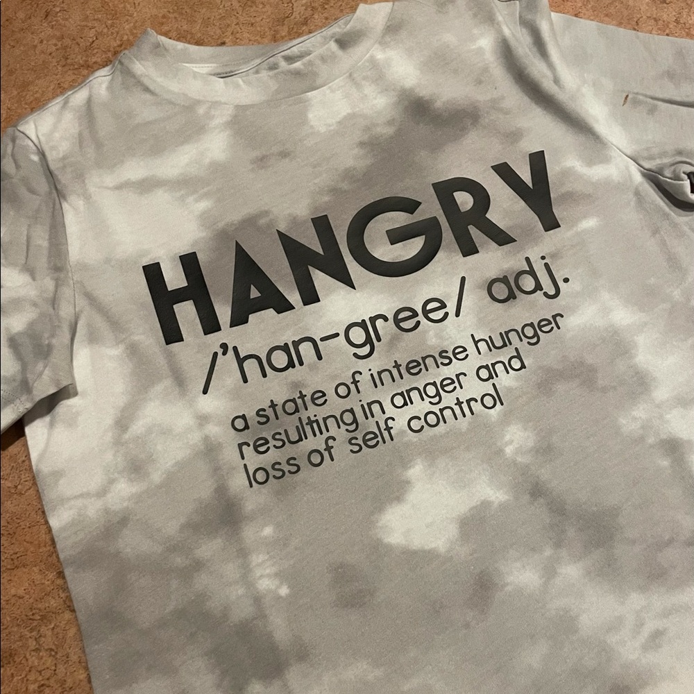 S Hangry tshirt.
